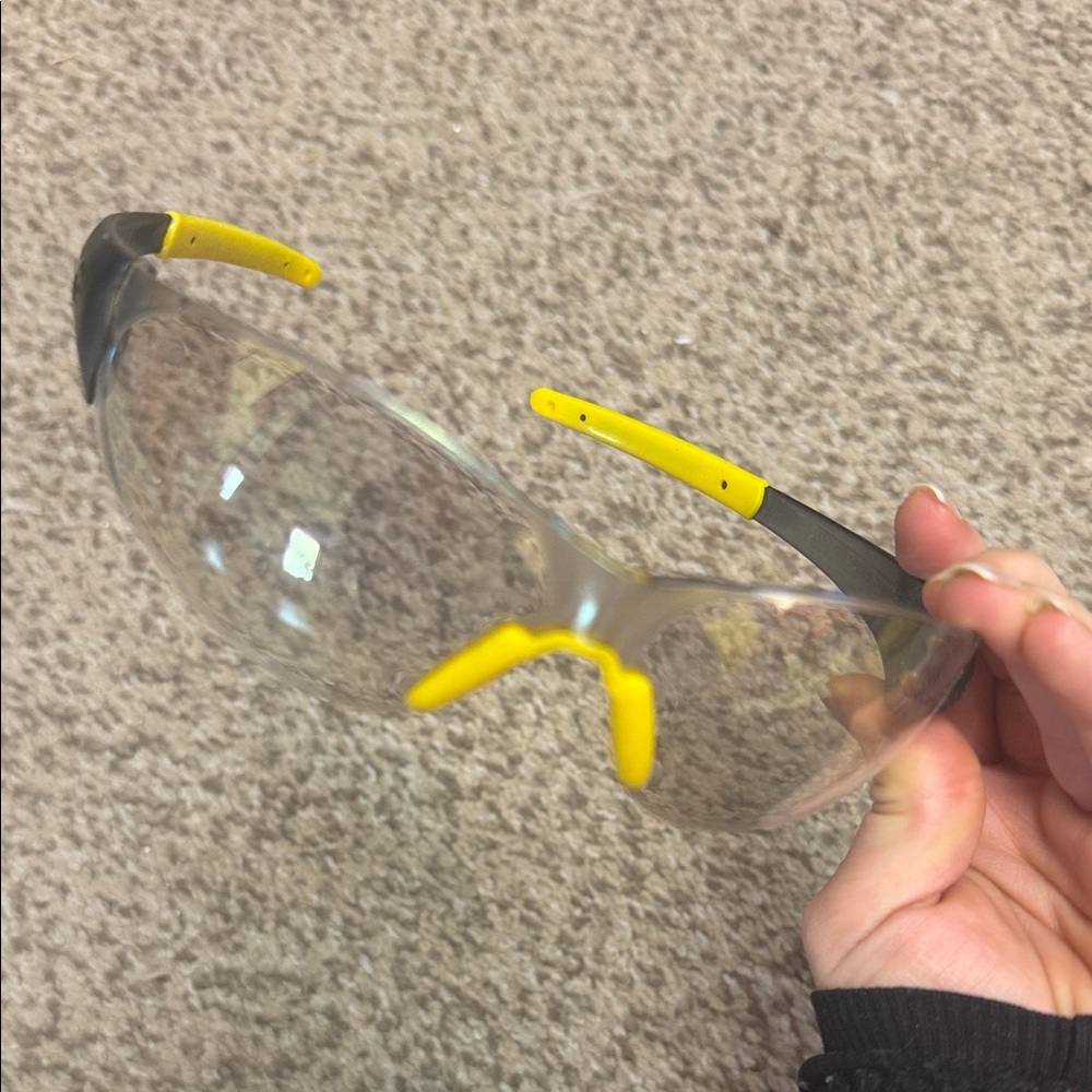 Yellow and Black Safety Glasses